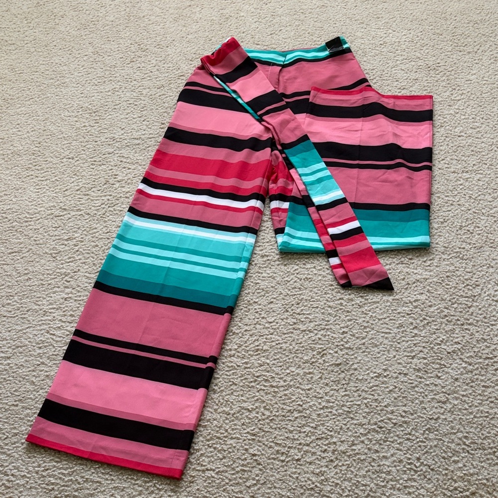 New York & Company Striped Pants - Pink, Blue, Black
